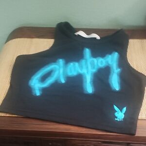 Playboy neon Style Crop Tank